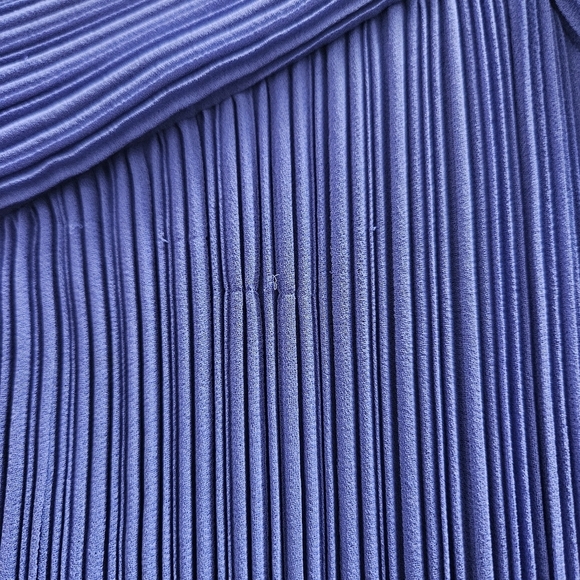 Women's Tadashi Shoji Blue Long Off The Shoulder Bow Evening Gown Dress 16 FLAW - Picture 5 of 12